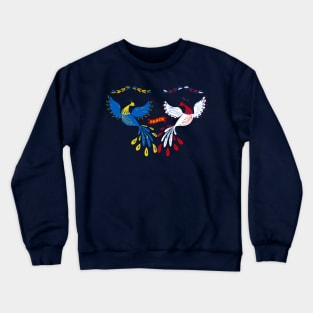 Ukrainian Russian Peace Bird Crewneck Sweatshirt